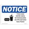 Signmission Sign, 10" H, 14" W, Rigid Plastic, Food And Drink Area No Biohazards Sign With Symbol, Landscape OS-NS-P-1014-L-12814 - alternate 1